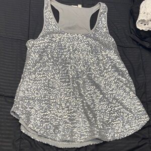 GAP Silver Sequin Racerback Tank